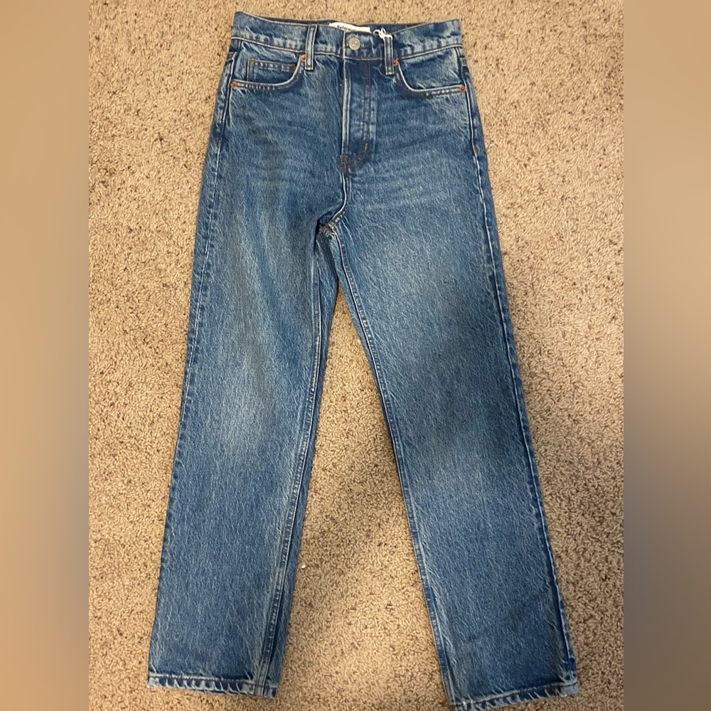 Reformation Cynthia High Rise Straight Cropped Jeans